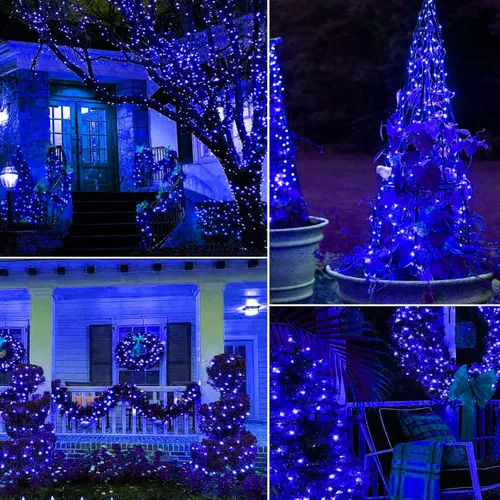 Vista 6 de Paquete de 12 luces de hadas que funcionan con pilas, 2,1 metros, 20 luces LED impermeables, cable plateado, efecto de luciérnagas y luna estrellada