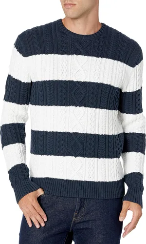 Vista 3 de Suéter de manga larga para hombre Tienda Essentials, 100% algodón, cuello redondo