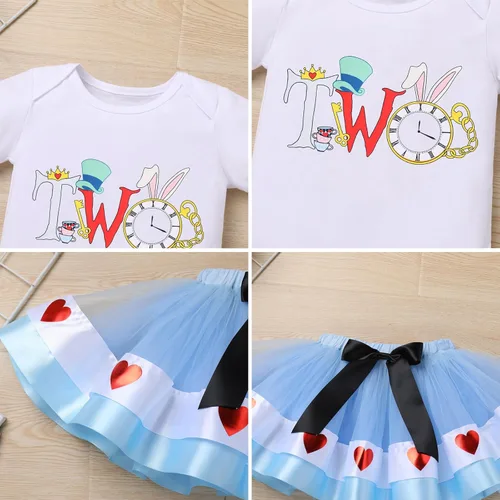 Vista 49 de ODASDO Conjunto de 3 piezas con temática de animla para bebé niña