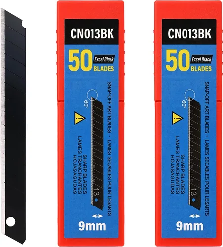 Vista 11 de FOSHIO Hojas de Repuesto para Cuchillo de Arte Universal de 30 Grados con Corte de Snap-off, Material de Acero al Carbono de Alta Dureza, Hojas