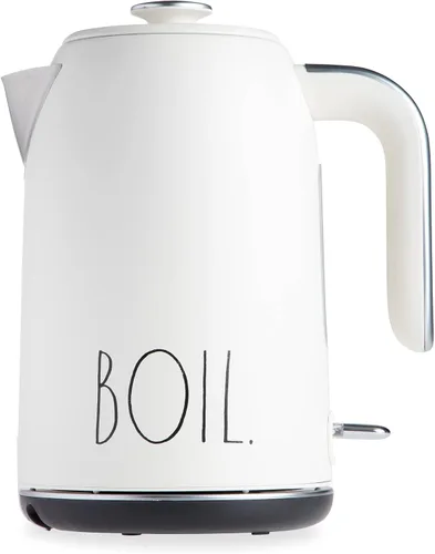 Vista 12 de Rae Dunn Hervidor eléctrico de agua caliente – Cafetera de acero inoxidable, tetera de té, base giratoria, con protección de apagado automático