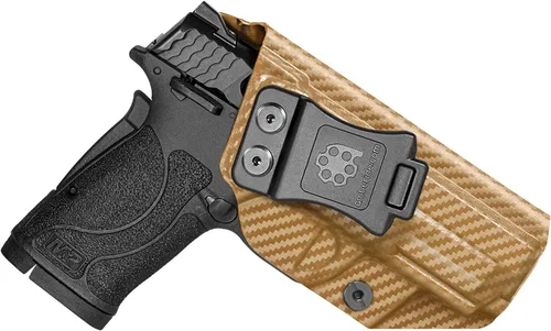 Vista 16 de Amberide IWB Kydex Holster for Smith & Wesson M&P 380 Shield EZ, Concealed Carry, No Optic/No Laser, Adjustable Cant, Posi-Click Retention, Made in
