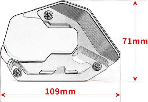 Vista 4 de Para R1250GS Adventure 2018-2023 (Suspensión baja) Placa de extensión de soporte CNC de motocicleta Soporte lateral Pad r 1250 gs adv r1250gsa Negro