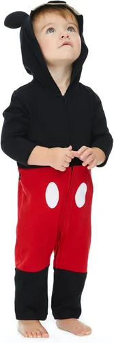 Vista 5 de Disney Mickey Mouse - Overol con capucha y cremallera para bebé