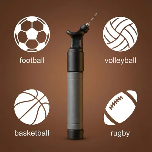 Vista 3 de Bomba de aire ergonómica para equipo deportivo, voleibol, baloncesto, pelota de fútbol inflador de aire con suministro de aire de empuje y tracción
