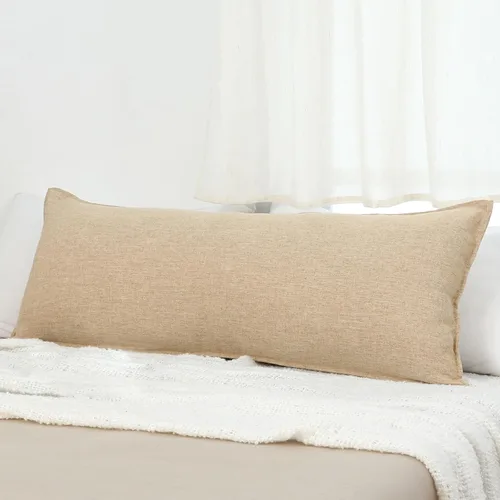Vista 8 de LIGICKY Juego de 2 fundas de almohada de lino neutro de 18 x 18 pulgadas, fundas de almohada decorativas de color marrón caqui para sala de estar