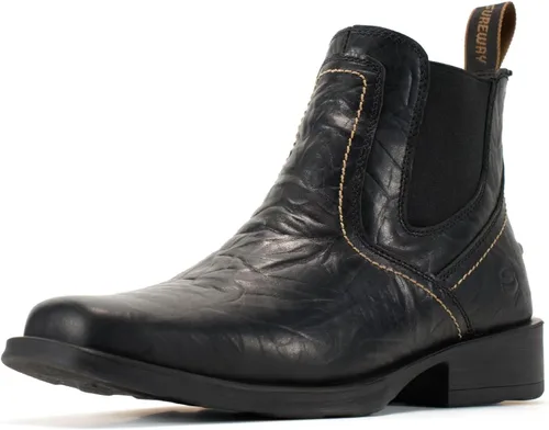 Vista 7 de SUREWAY - Botas vaqueras Chelsea del oeste para hombre, punta cuadrada, resistentes para todo tipo de clima, diseñadas para mayor comodidad