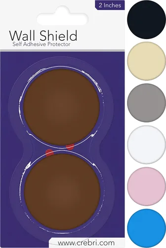 Vista 7 de Protectores de pared de silicona para pomos de puerta, color marfil, placa redonda autoadhesiva, almohadillas para parachoques de puerta