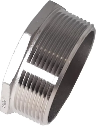 Vista 2 de 3 pulgadas NPT roscado acero inoxidable enchufe de extremo hexagonal, 304 SS, 150 #
