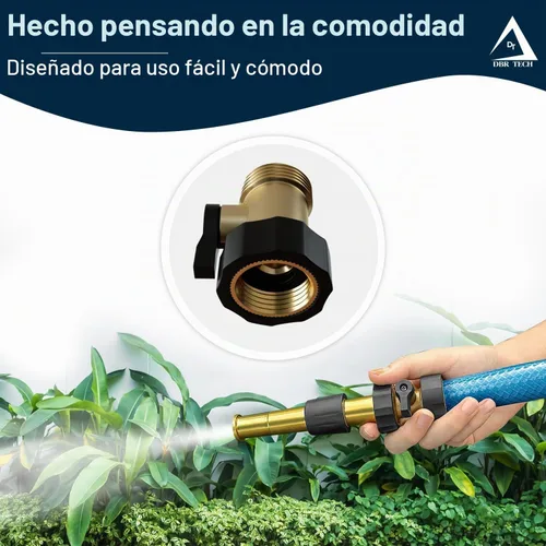 Vista 7 de DBR Tech® Válvula de Cierre de Manguera de Jardín de Latón – Válvula de Manguera de Agua de Uso Duro para Cierre Conector de Extremo de Manguera
