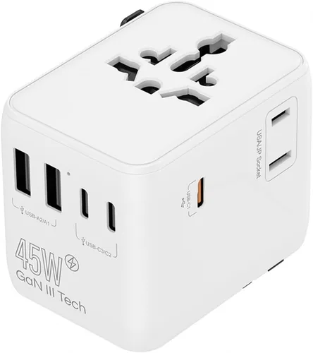 Vista 7 de Adaptador universal del viaje, enchufe europeo del viaje 45W