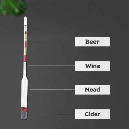 Vista 8 de Medidor Brix de alcohol 3 en 1 para vino, cerveza, vidrio, con densímetro de escala 3 (color surtido)