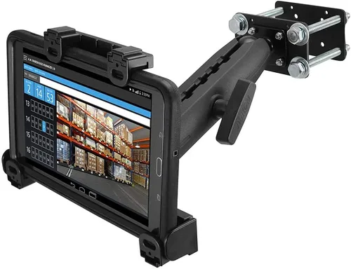 Vista 2 de ARKON Mounts - Soporte para tableta con bloqueo de montacargas con brazo de eje de 8.5 pulgadas, flexibilidad ajustable, instalación sin esfuerzo
