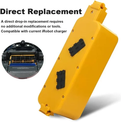Vista 5 de Batería de repuesto Ni-MH de 14.4V 4000mAh para Irobot-Roomba 400 serie Roomba 400 405 410 415 416 418 4000 4100 4105 4110 4130 4150 4170 4188