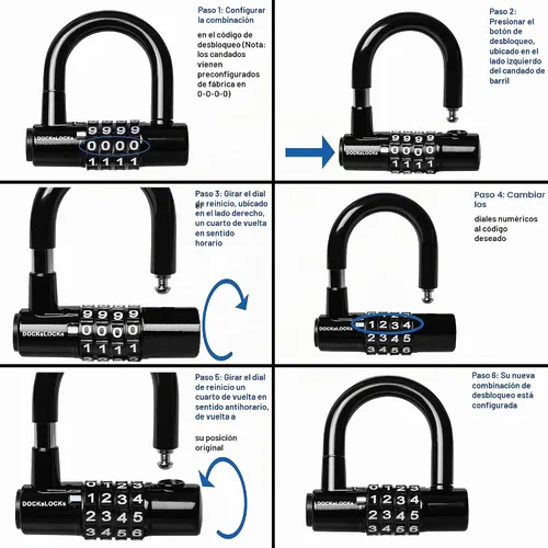 Vista 9 de DocksLocks - Candado de seguridad para bicicleta con cerradura en U