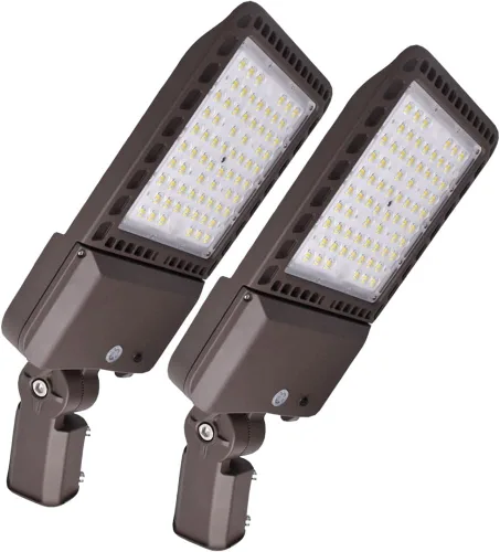 Vista 9 de Luz LED de estacionamiento de 300 W, ajustador deslizante ajustable, 39000LM 5000K iluminación exterior con fotocélula del atardecer al amanecer