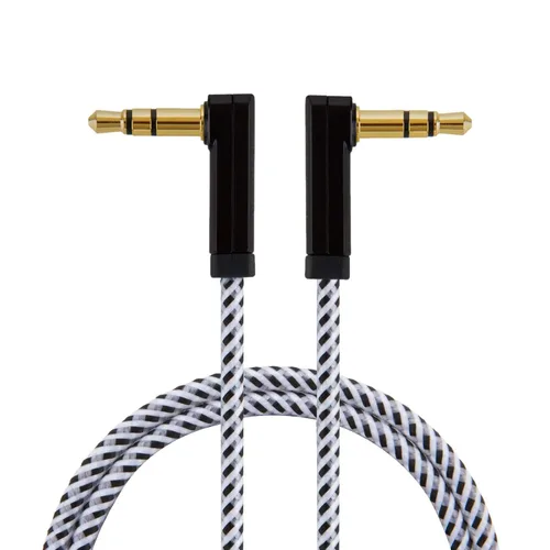 Vista 9 de CableCreation Cable de audio de 0.138 in (1.5 pies/1.5 ft), cable auxiliar de 90 grados macho a macho para teléfonos, tabletas, auriculares