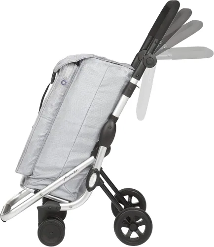 Vista 4 de PlayMarket GO UP Carrito de compras plegable con ruedas giratorias, texturizado