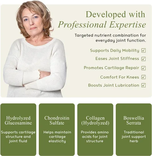 Vista 3 de M.D. Joint - Suplemento formulado por expertos - Suplementos articulares para mujeres y hombres, rodillas, caderas, tobillos, colágeno, hidrolizado