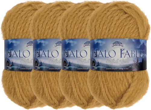 Vista 12 de JubileeYarn Halo Fables Yarn - 100g/Skein Bulky Polyester - North Wind Sun - 2 Skeins