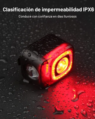 Vista 5 de Magicshine SEEMEE 200 V3.0 Luces Traseras de Bicicleta Recargables USB C, Salida Máxima de 200 Lúmenes, Luces de Bicicleta con Visibilidad de 360°