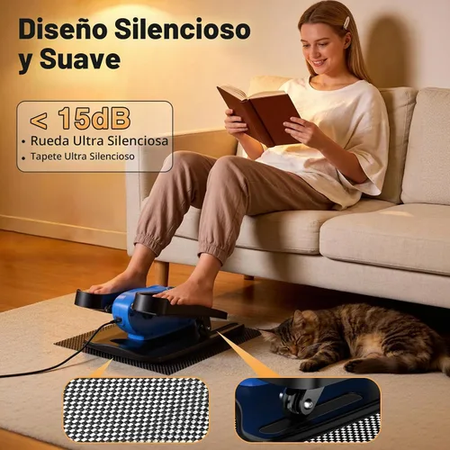 Vista 3 de Under Desk Elliptical Leg Exerciser While Sitting for Seniors Azul