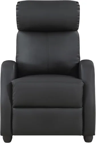 Vista 4 de Lexicon Barbal - Silla reclinable de piel sintética de 27 pulgadas de ancho, color negro