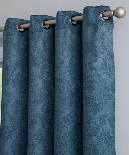 Vista 2 de LinenZone Par de Cortinas de Dormitorio Azul Verde Azulado. Estas Cortinas Opacas de Decoración Moderna son una Gran Opción como Cortinas de Ventana