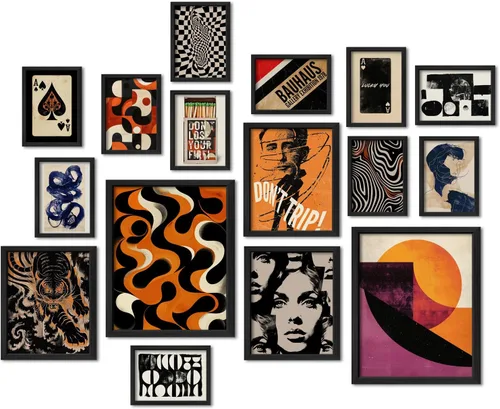 Vista 7 de ANERZA 16 PIEZAS Arte de Pared en Blanco y Negro, Impresiones de Galería Abstractas de Matisse para Dormitorio, Carteles Minimalistas