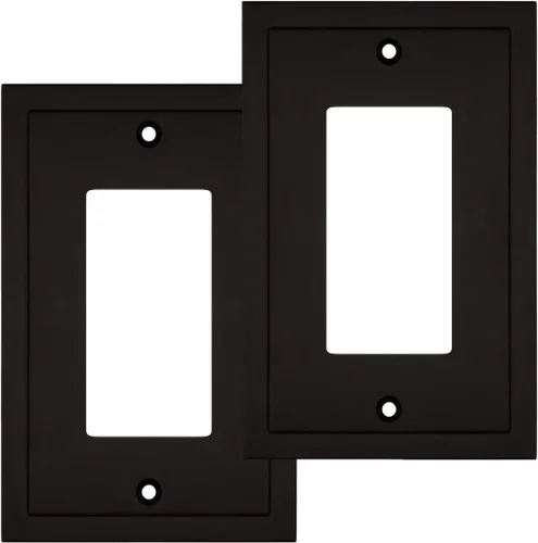 Vista 66 de Henne Bery Placa decorativa de pared con borde moderno, tapa de tomacorriente para cubrir enchufe, aleación de zinc maciza duradera
