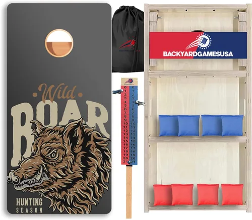 Vista 67 de CornholeGamesUSA Pro - Juego de tablas de Cornhole Fabricado en Estados Unidos Abedul báltico 3/4 Sin rebote Patas triples gruesas Dos