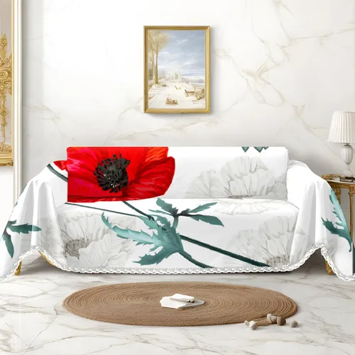 Vista 12 de Funda de sofá con estampado de piña a rayas, fundas de sofá para sillón, funda resistente a las manchas, protector universal de muebles