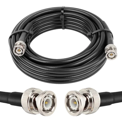 Vista 10 de MOOKEERF RG8X - Cable coaxial BNC macho a BNC macho de 1 pie, 2 piezas, 50 ohmios, pérdida ultra baja para antena, radio RF, módem, osciloscopio