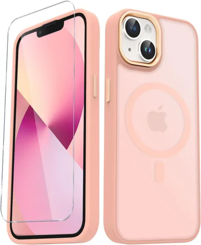 Vista 9 de YENAPOON Funda magnética mate para iPhone 11 con 1 protector de pantalla, compatible con Magsafe, translúcida esmerilada, delgada, a prueba