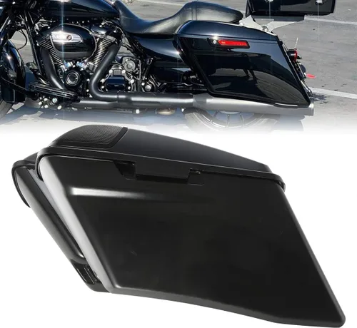 Vista 10 de TCT-MOTORPARTS Alforjas rígidas extendidas de 4 pulgadas, color gris, aptas para Harley CVO Touring modelos FLT, FLHT, FLHTCU, FLHRC, Road King