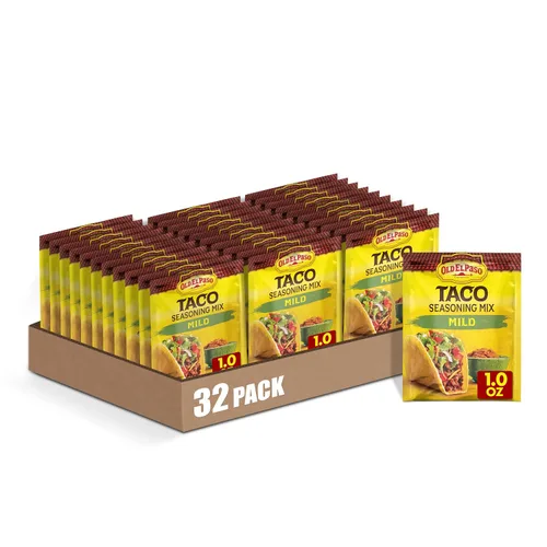 Vista 12 de Old El Paso Condimento para tacos picante y picante, 1 onza (paquete de 32) Extra Heat Compared to Our Mild Taco Seasoning, Seasons Ground Beef or