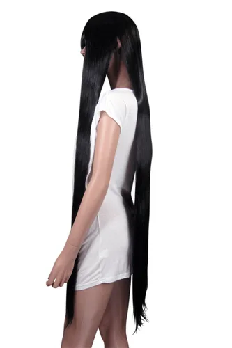 Vista 3 de Epic Cosplay Asteria - Peluca recta extra larga negra de 50 pulgadas (09B1)