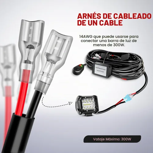 Vista 8 de Nilight - Arnés de cableado remoto para barra de luz LED, intermitente estroboscópico inalámbrico, luces de trabajo para conducción, 12V, 20A