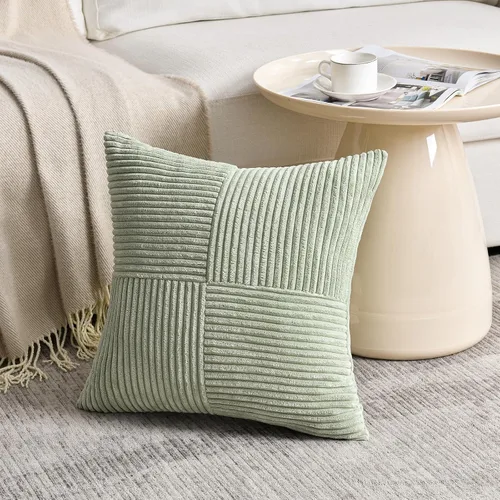 Vista 39 de Fancy Homi - Paquete de 2 fundas de almohada decorativas de color verde oliva pequeñas de 12 x 12 pulgadas para sala de estar, sofá, cama