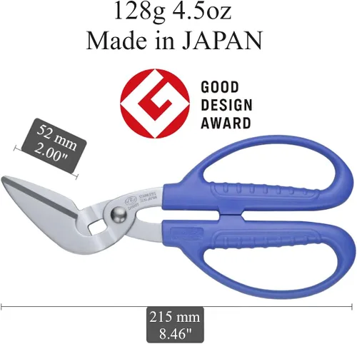 Vista 3 de CANARY Tijeras de Cartón Corrugado de 8.5", Tijeras para Manualidades de Trabajo Pesado con Hoja Angulada, Acero Inoxidable Japonés, Fabricadas
