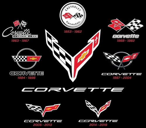 Vista 5 de JH DESIGN GROUP Camiseta Corvette para hombre C8 C7 C6 C5 C4 C3 C2 C1 Collage Black Shirt