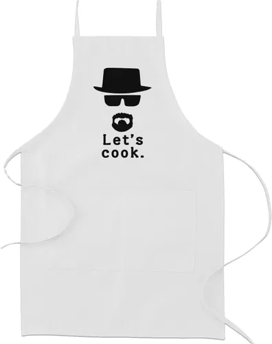 Vista 5 de Decal Serpent Let's Cook Heisenberg - Delantal divertido para cocinar, para hornear, color verde bosque