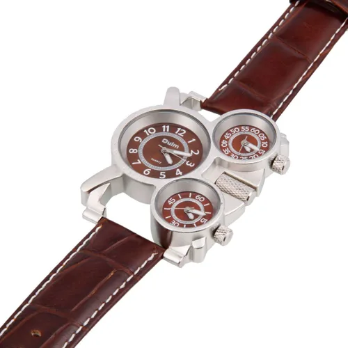 Vista 3 de Oulm Reloj de pulsera deportivo militar de cuarzo para hombre