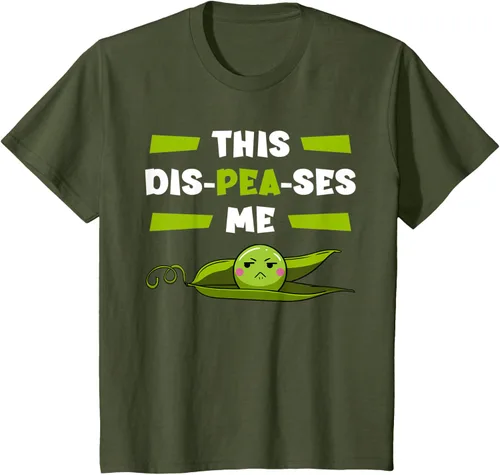 Vista 10 de Camiseta de semilla vegetariana de guisantes con flor de planta Dis-Peas-Ses Me, Negro