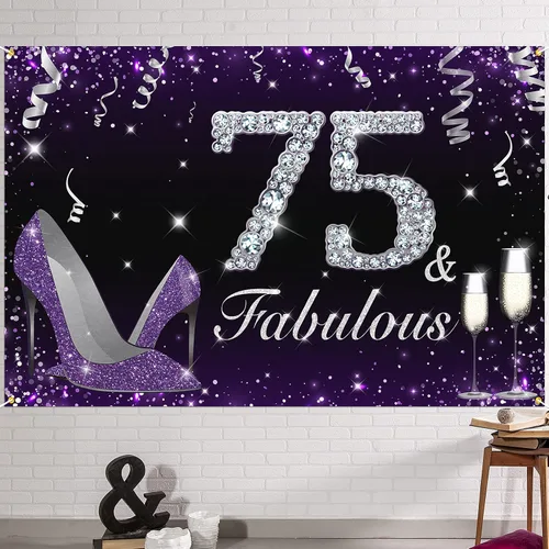 Vista 17 de HAMIGAR Fabuloso telón de fondo de cumpleaños tacones altos morados