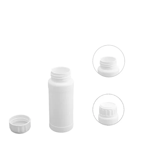 Vista 3 de Bettomshin 5 botellas de plástico PE de 3.4 fl oz (grado alimenticio) con tapas, botella de muestra de laboratorio, botellas de plástico de boca