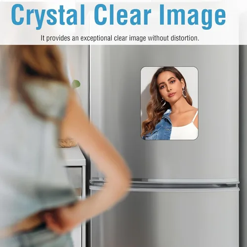 Vista 8 de Shatterproof Magnetic Locker Mirror 7x9 Inch for School – Lightweight Acrylic Mirror with Rounded Corners, Strong Flexible Magnetic Backing for