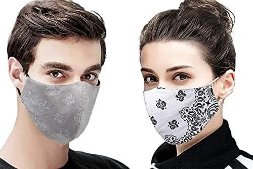 Vista 7 de Bandana de la cubierta de la cara, máscara de tela de algodón suave media cara protectora, pasamontañas de cachemira unisex de moda, talla única