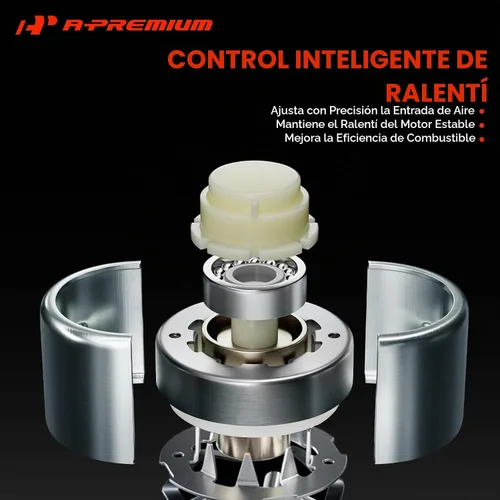 Vista 6 de Válvula de control de aire en ralentí de inyección de combustible A-Premium Compatible con Nissan D21 1990-1994, Pickup 1995-1997 2.4L, Reemplazo#