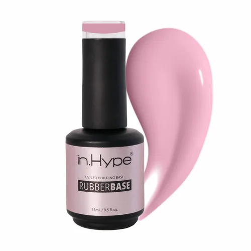 Vista 11 de IN.HYPE Capa base de goma elástica. UV/LED curable. Recubrimiento corrector con adhesión mejorada. Remuévese con inmersión (Almendra)